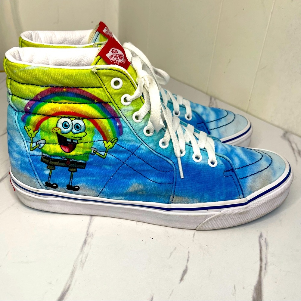 Vans X SpongeBob Sk8-Hi Imagination Sneakers Limited-Edition 2021 Mens 11 - Picture 4 of 12